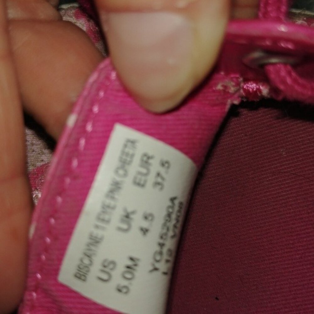 Sperry Top-Sider Women's Size 7 Biscayne Pink Leopard Sequin Boat Shoes Slip-On - Picture 7 of 8